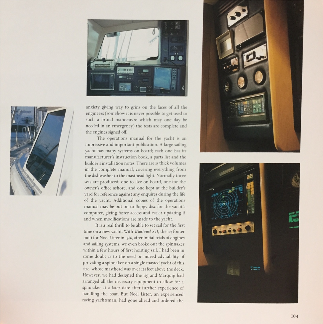 Operations manual for the yacht