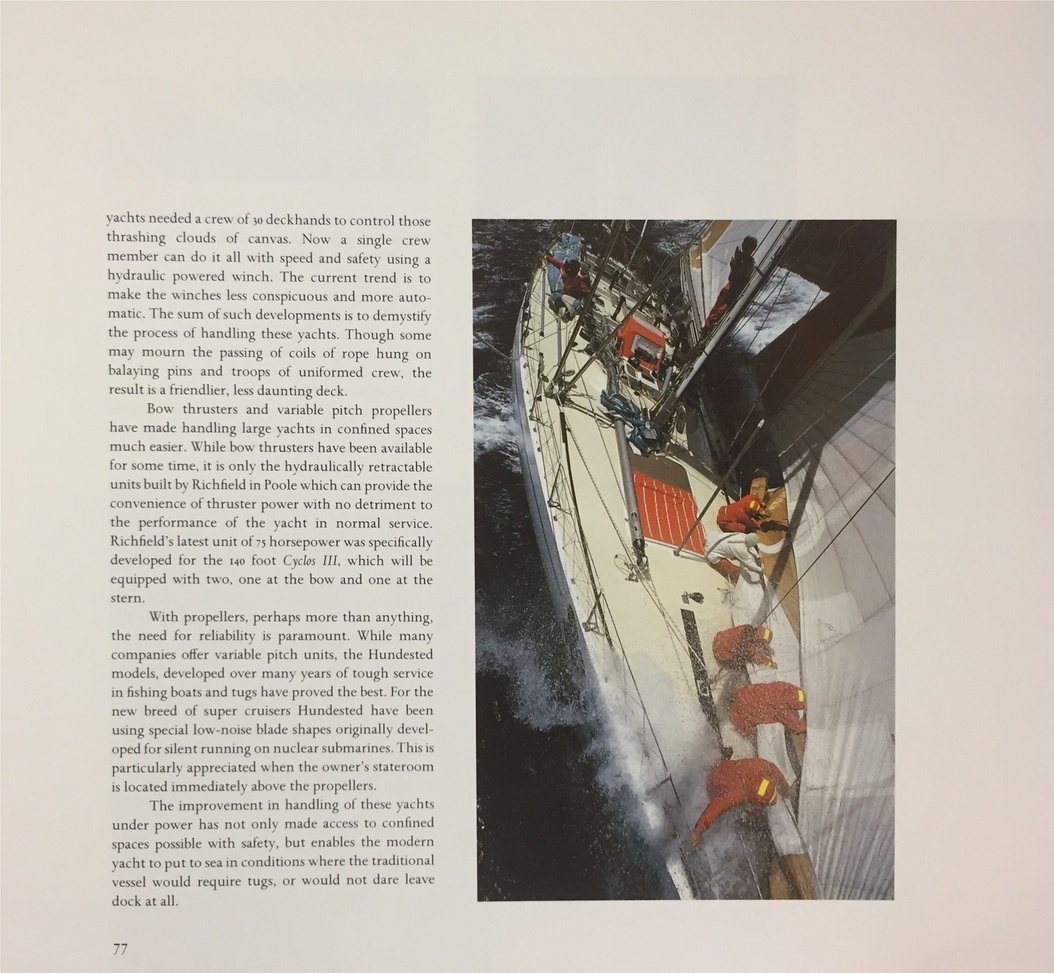 The winches, bow thrusters and pitch propellers